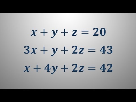 Video: Kako rešiti sistem treh enačb z izločanjem?
