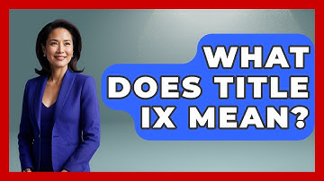 What Does Title IX Mean? - Gender Equality Network