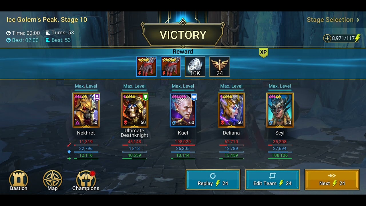 Ice Golem Dungeon Stage 10 First Victory RAID: Shadow Legends