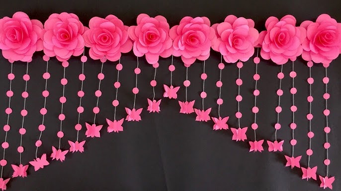 How to make Giant Paper Flowers Backdrop for any occasion at home 