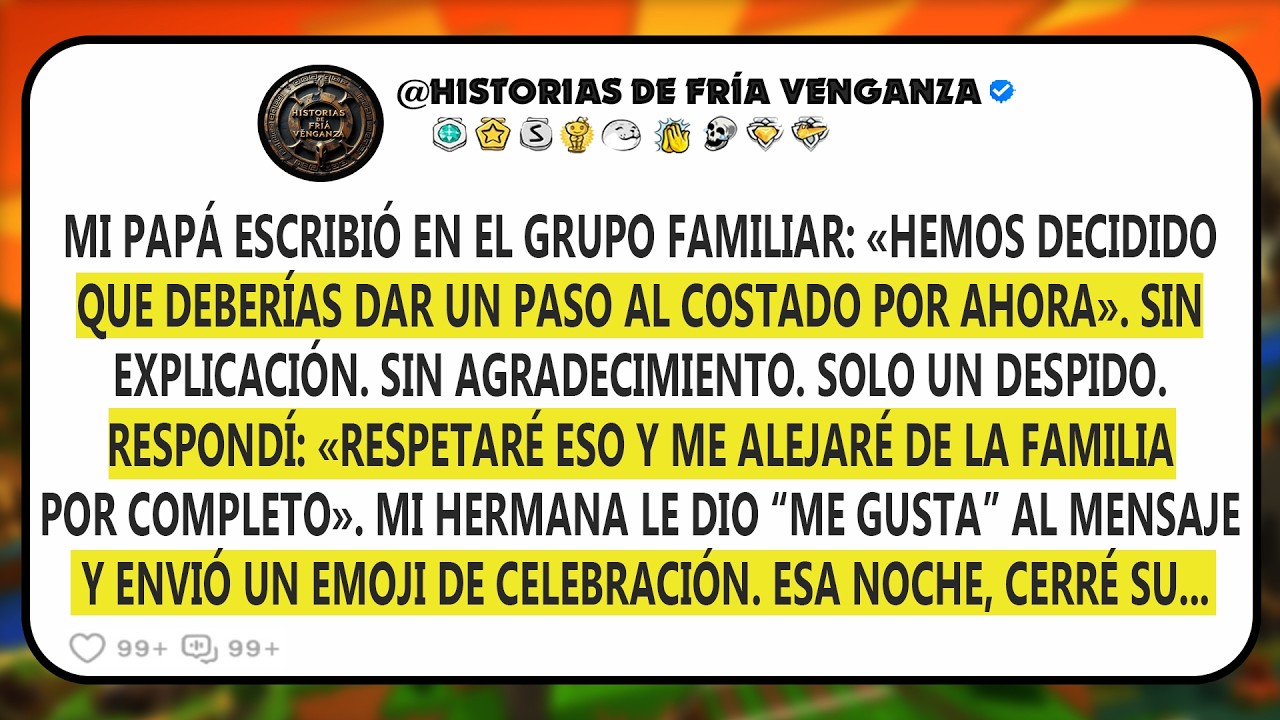 Mi papá escribió en el grupo familiar: 