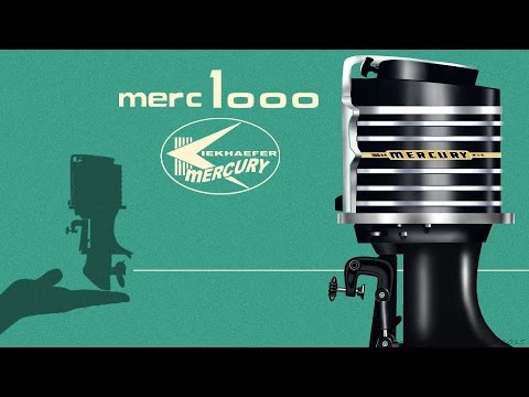 1962 Mercury 100 HP - Merc 1000 - repro outboard model with functional throttle & shift - YouTube