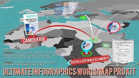 3D World Map Pro Kit | Afteк Effects template