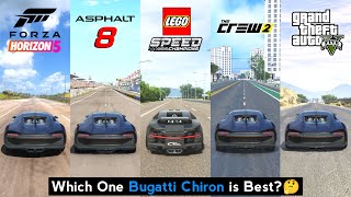 Bugatti Chiron Comparison In The Crew 2, Forza Horizon 4, Lego, Asphalt 8, Forza Horizon 5 & Gta 5