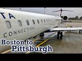 Full Flight: Delta Connection CRJ-900 Boston to Pittsburgh (BOS-PIT)