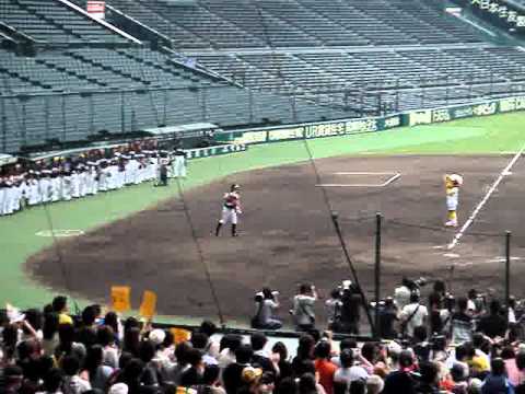 阪神タイガース　田中秀太選手　引退セレモニー（1/3）
