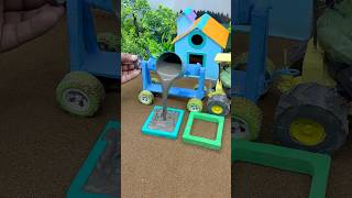 DIY Mini Tractor Creates Cement Pole 🚜 | Real Working Construction Machine #Shorts