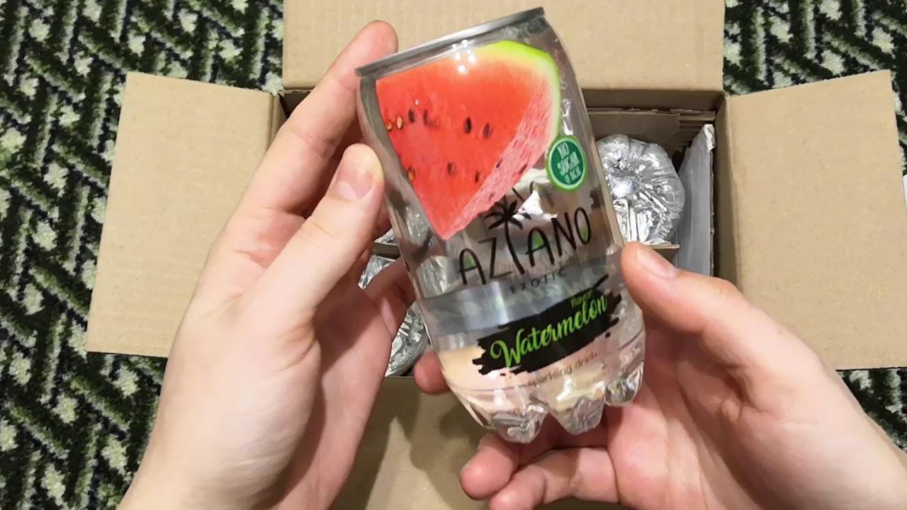 Обзор на газированный напиток AZIANO со вкусом арбуза.