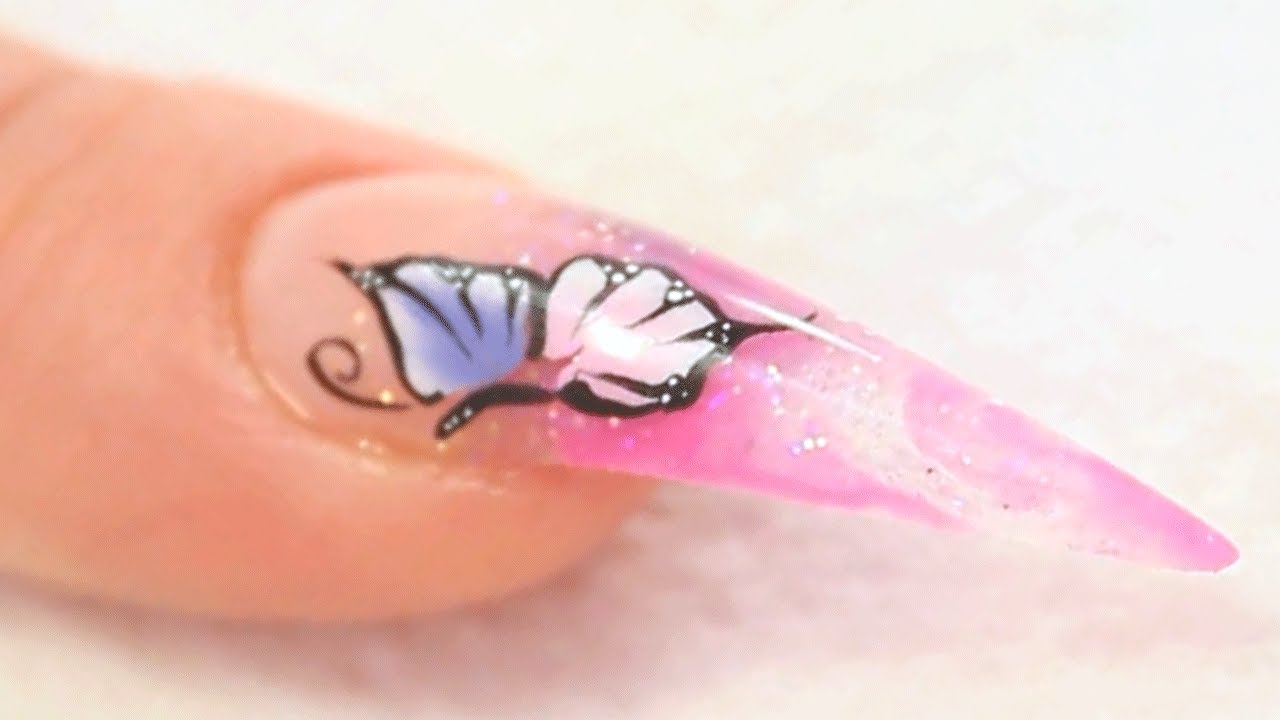 One Stroke Butterfly Nail Art Videos - wide 2