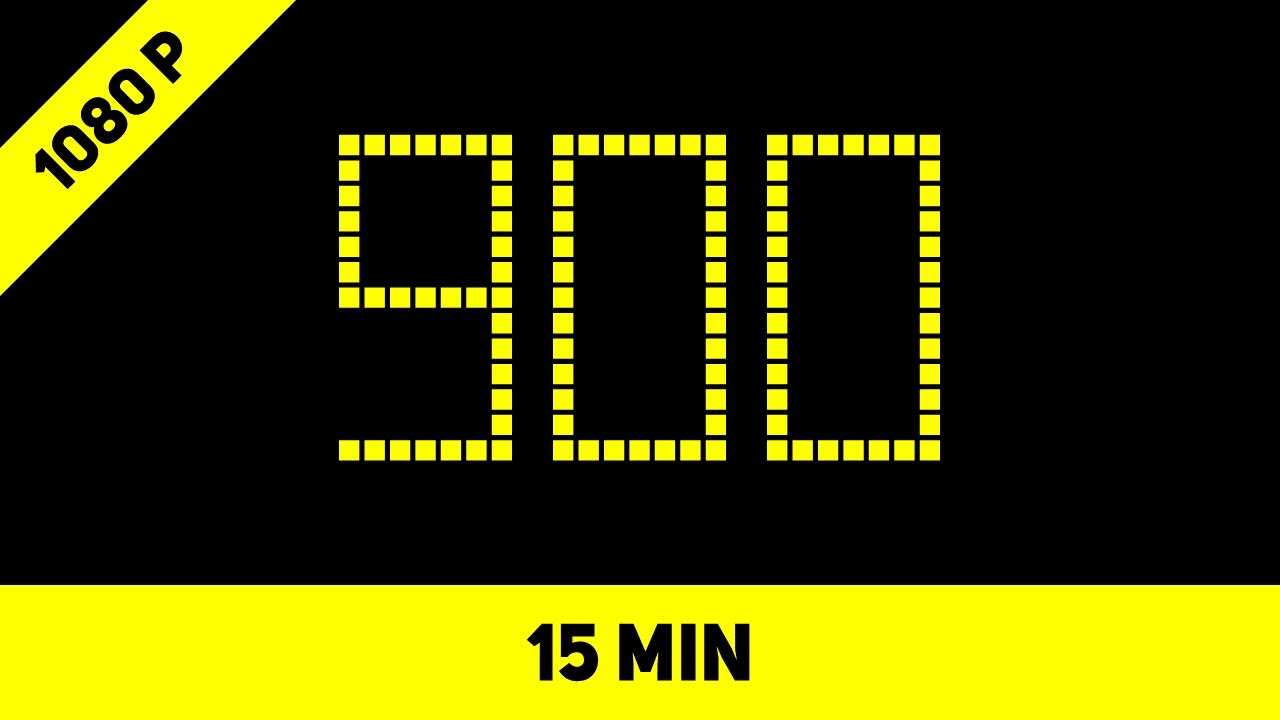 ⏱ 900 Sec Timer / 🔊 Alarm / 👍 Simple Timer / 15 min Timer - YouTube