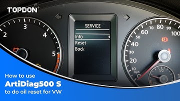 How to use ArtiDiag500 S to do oil reset for VW