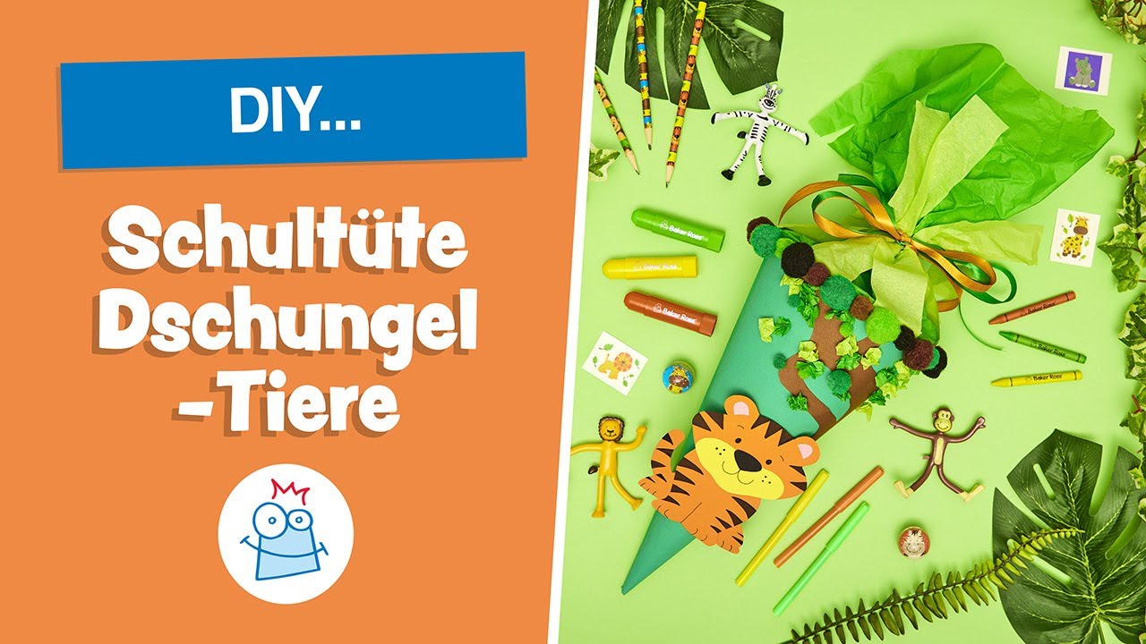 DIY Schultüte Dschungel-Tiere | Baker Ross