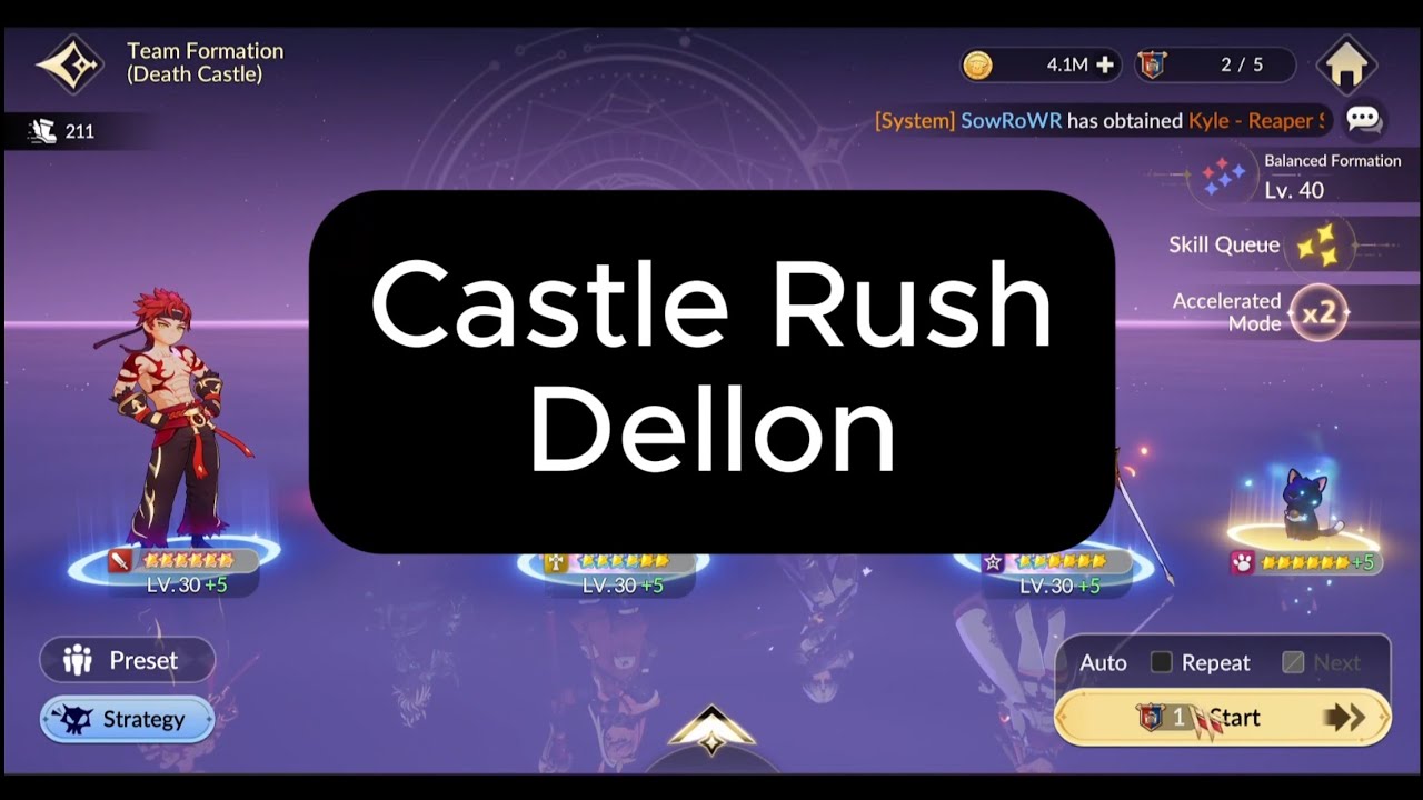 [ Seven Knights Rebirth ] Castle Rush - Dellon ( Taka Kyle Team ) - 2.17m Score