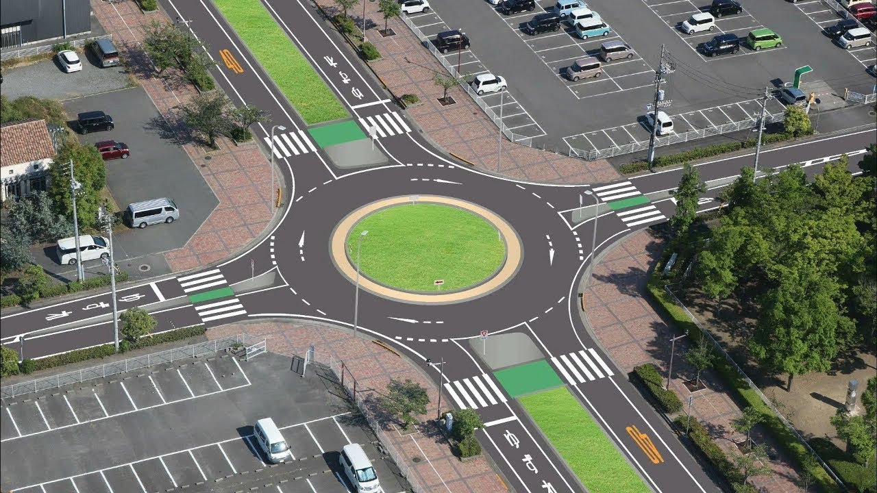 信号機がない円形交差点 ラウンドアバウト 香川で初整備へ 宇多津の水族館オープンにあわせ Youtube