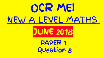 OCR MEI NEW SPECIFICATION 2018 A Level Maths Paper 1 Walkthrough Q8: Trig Identity and Integration
