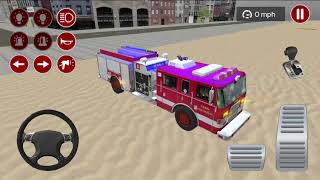 Fire Truck Driving Simulator 2020 #21 gerçek İtfaiye oyunu itfaiye arabası itfaiye sesi screenshot 5