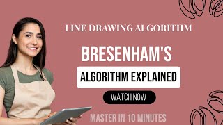 Bresenham's Line Drawing Algorithm | Bresenham's Algorithm with example  In 10 Mins | In Hindi
