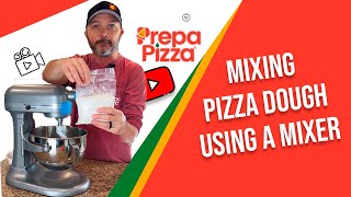 Mixing Pizza Dough Using A Mixer From Prepa Pizza