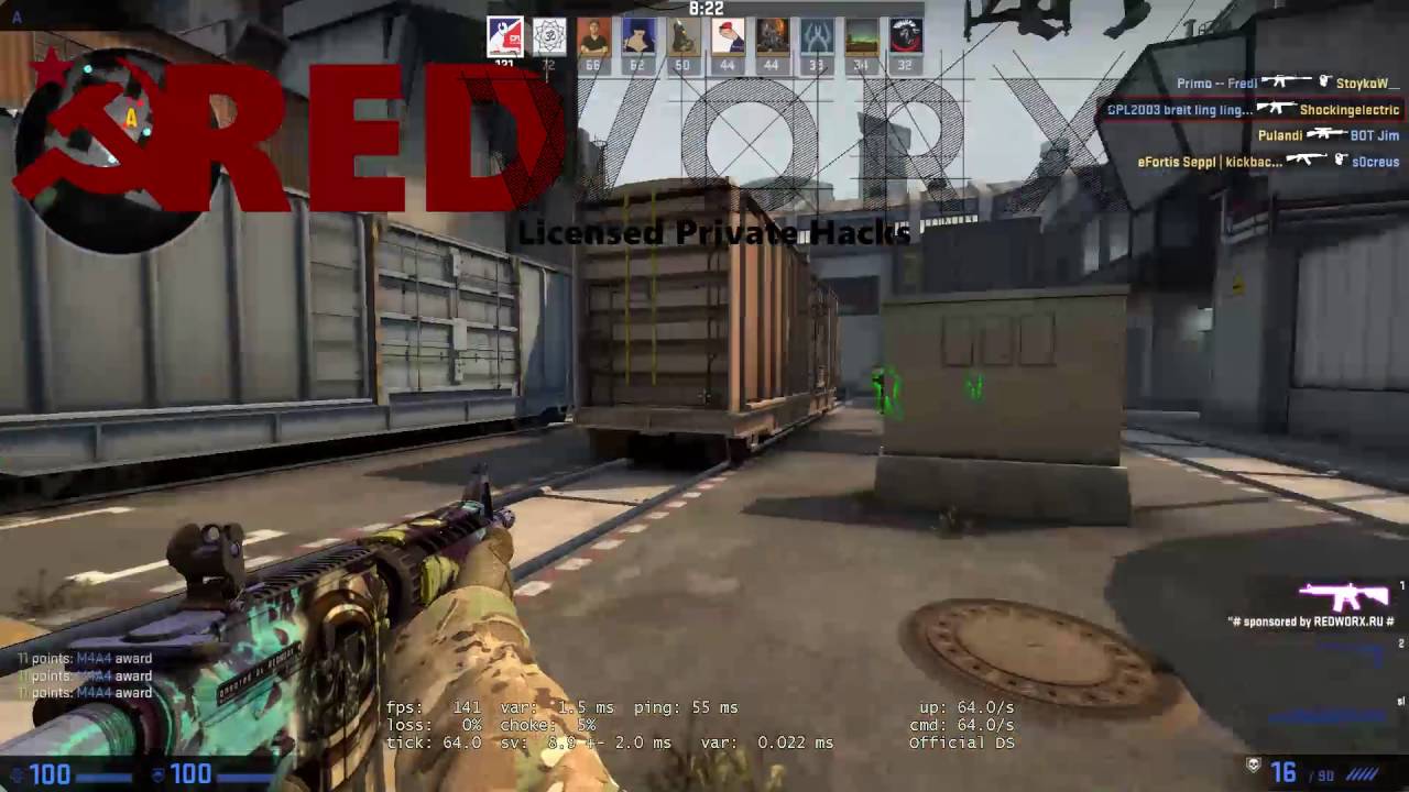 Redworx CSGO Cheat Train Gameplay Counter Strike Global Offensive