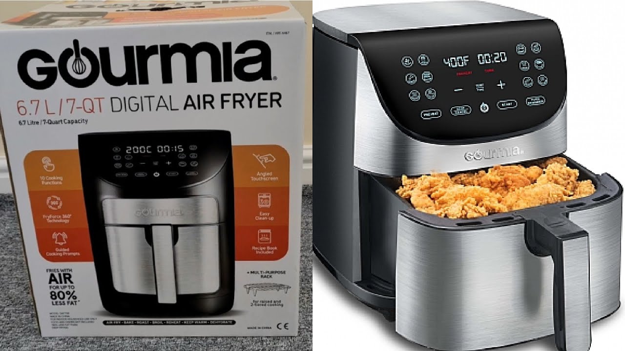 Gourmia 4 Qt Digital Air Fryer with Guided Cooking, Black GAF486