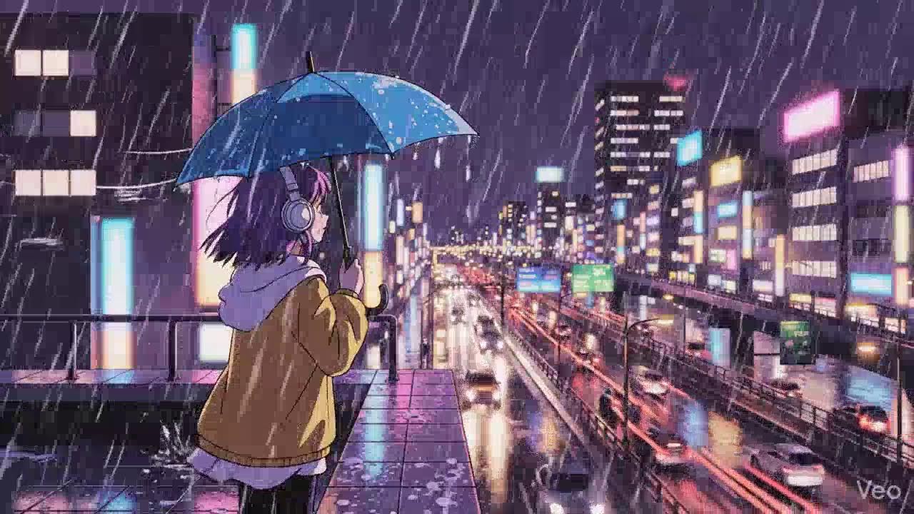 Rainy Neon Streets 🌧️ Japanese City Lofi | Study Beats