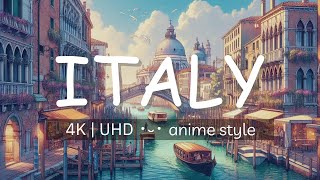 [4K UHD] Italy in 1 min Anime Style Edit (ft. Bella Ciao Hugel Remix)