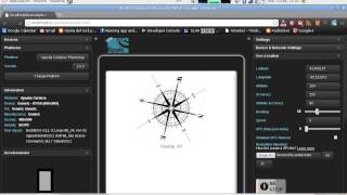 Bussola in HTML5/PhoneGap visualizzata in Ripple