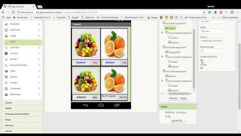 MIT App Inventor -How to make the complicated table in design View.