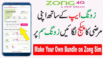 How to activate your own package on zong sim | How to Make your own bundle on zong sim