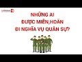 Những Ai Được Miễn, Hoãn Đi Nghĩa Vụ Quân Sự | LuatVietnam