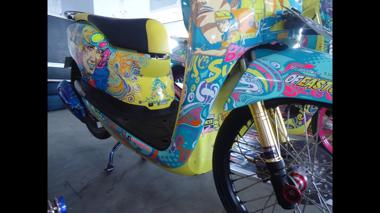 83 Modifikasi Honda Scoopy Doraemon Kumpulan Modifikasi Motor