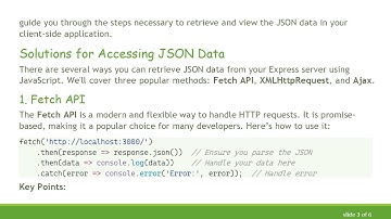 How to View JSON Data Sent from Express Using JavaScript