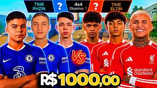 🔥 EDITEI COM VISÃO DOS 5! 4X4 APOSTADO R$1000 MUITO DISPUTADO PHZIN, TWO9 e THUR vs ELTIN e MANOMAX