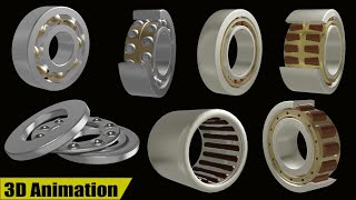 Types Of Bearing || Part1 || 3D Animation || #3danimation #mechanical