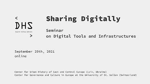 Sharing Digitally: Seminar on Digital Tools and In...