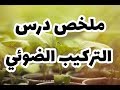 ملخص درس التركيب الضوئي علوم طبيعية سنة أولى متوسط 