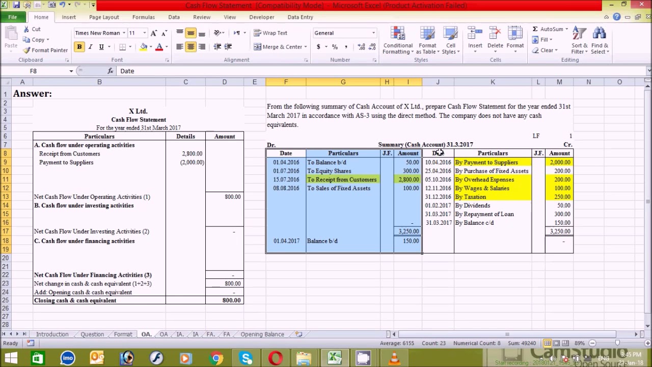 how-to-prepare-cash-flow-statement-under-direct-method-in-excel-spread