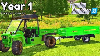 Starting With $0 In Farming Simulator 22 | Rags To Riches Challenge | Year 1