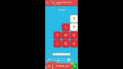 WordBrain 2 Middle Ages Event Day 8 May 15 2021 Answers and Solutions