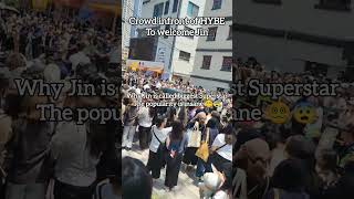 Download Lagu Crowd infront of HYBE to welcome Jin 😵‍💫😵‍💫 His popularity is INSANELY CRAZY  #bts #jin MP3