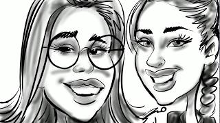 Digital live caricature on iPad Pro using procreate