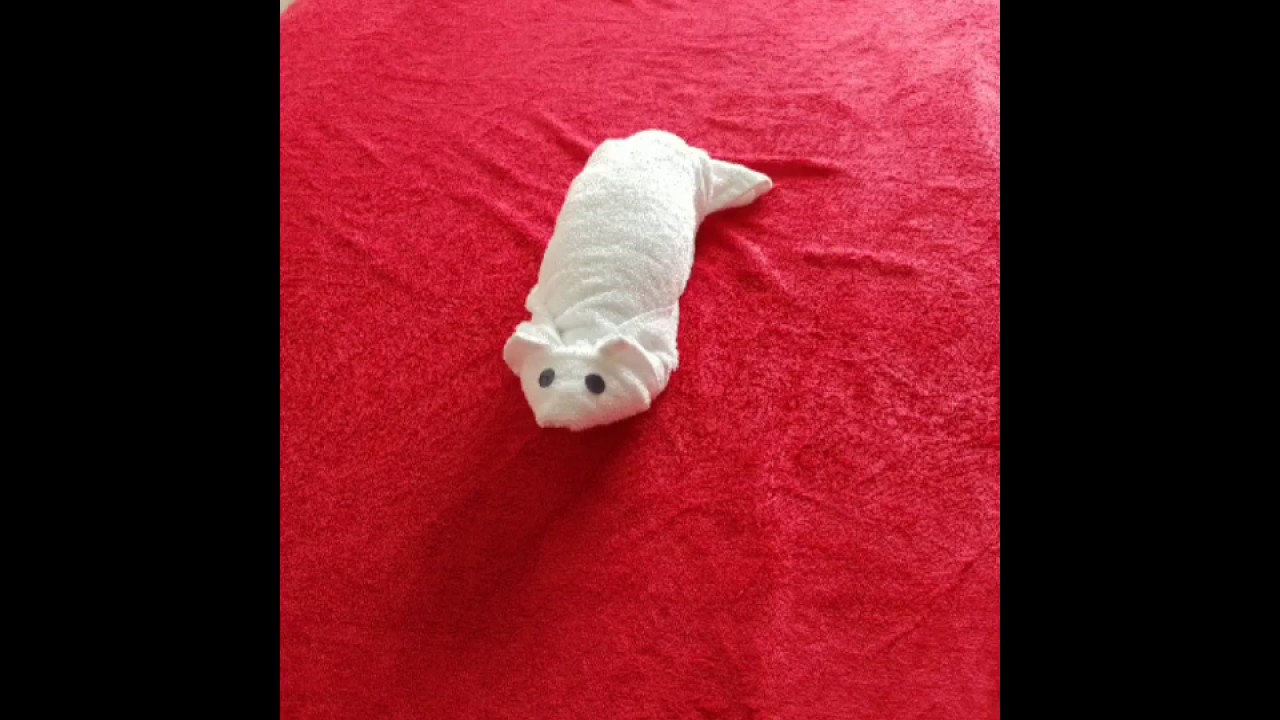 How to make rat from towel - YouTube