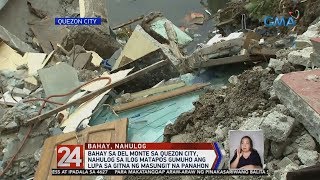 24 Oras: Bahay sa Del Monte sa QC, nahulog sa ilog matapos gumuho ang lupa sa gitna ng pag-ulan