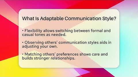 What Is Adaptable Communication Style? - The Personal Growth Path