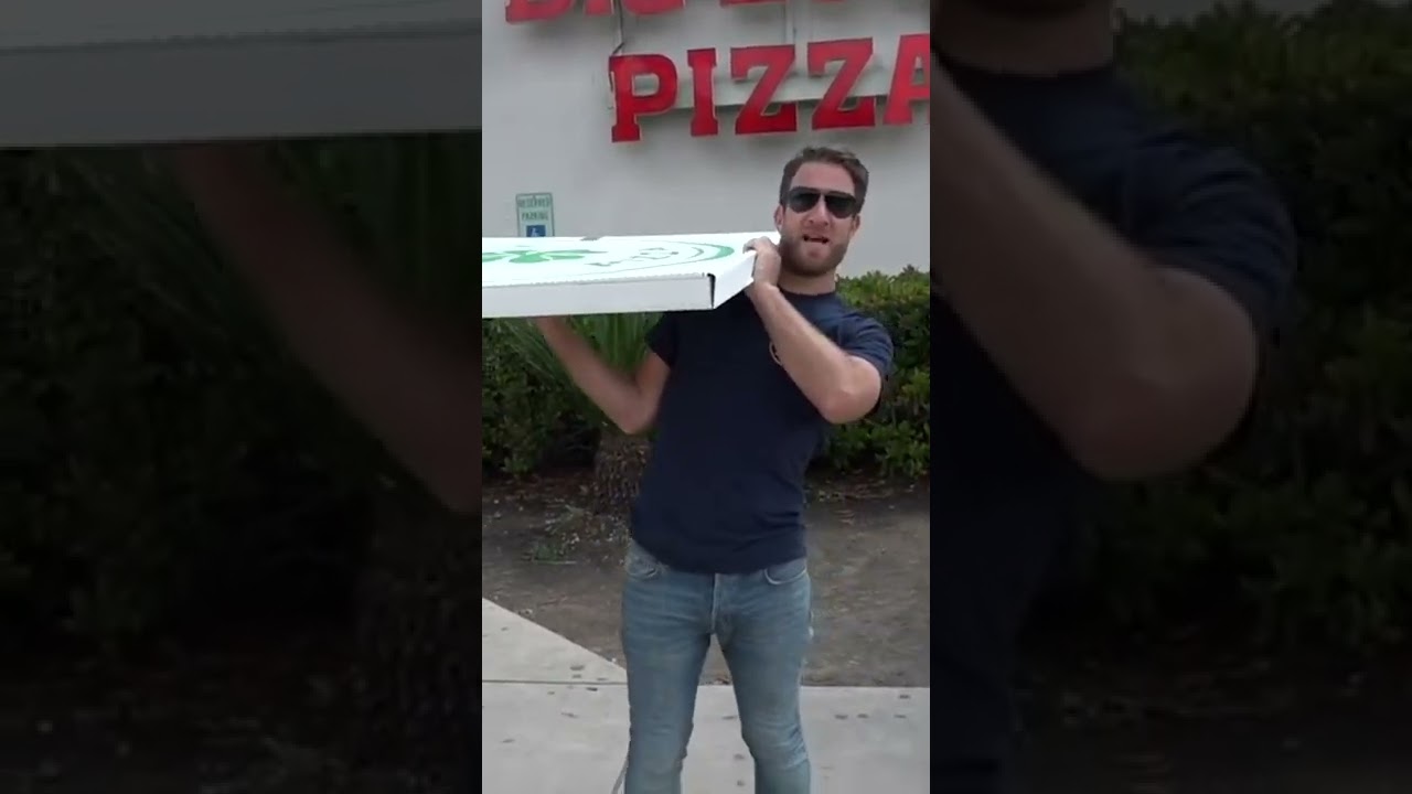 Dave Portnoy Struggles With Massive Pizza