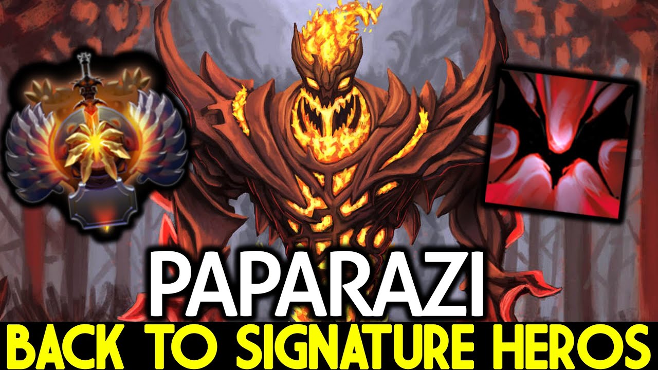 PAPARAZI [Shadow Fiend] Back to Signature Heros VS Top 1 MMR Dota 2 ...