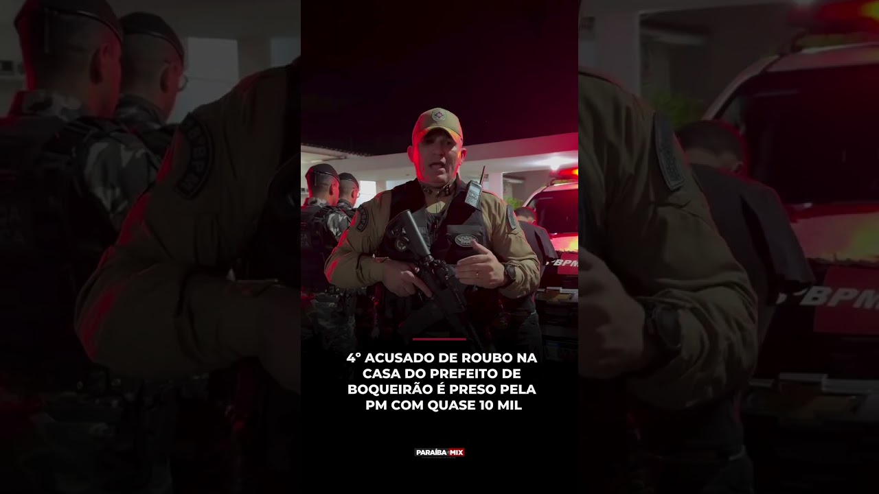 4° ACUSADO DE ROUBO NAZ CASA DO PREFEITO DE BOQUEIRÃO É PRESO PELA PM COM QUASE 10 MIL