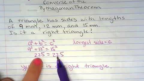 Converse of the Pythagorean Theorem IXL Q.2