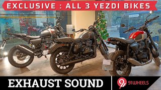 Listen to the engine & exhaust sound of all three 2022 Yezdi bikes (Adventure, Roadster, Scrambler)