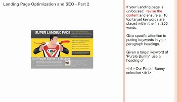 Web Analytics Training: Landing Page Optimization & SEO - P2